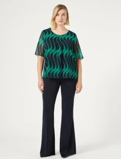 Ausgestellte Hose aus Cady