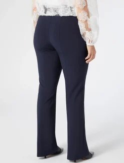 Ausgestellte Hose aus Wollcanvas