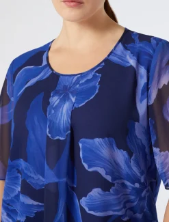 Bedrucktes Oberteil aus Georgette