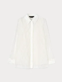 Bestickte Bluse aus Organza