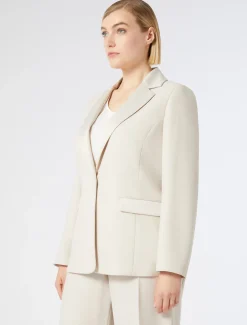 Blazer aus Envers-Satin-Krepp