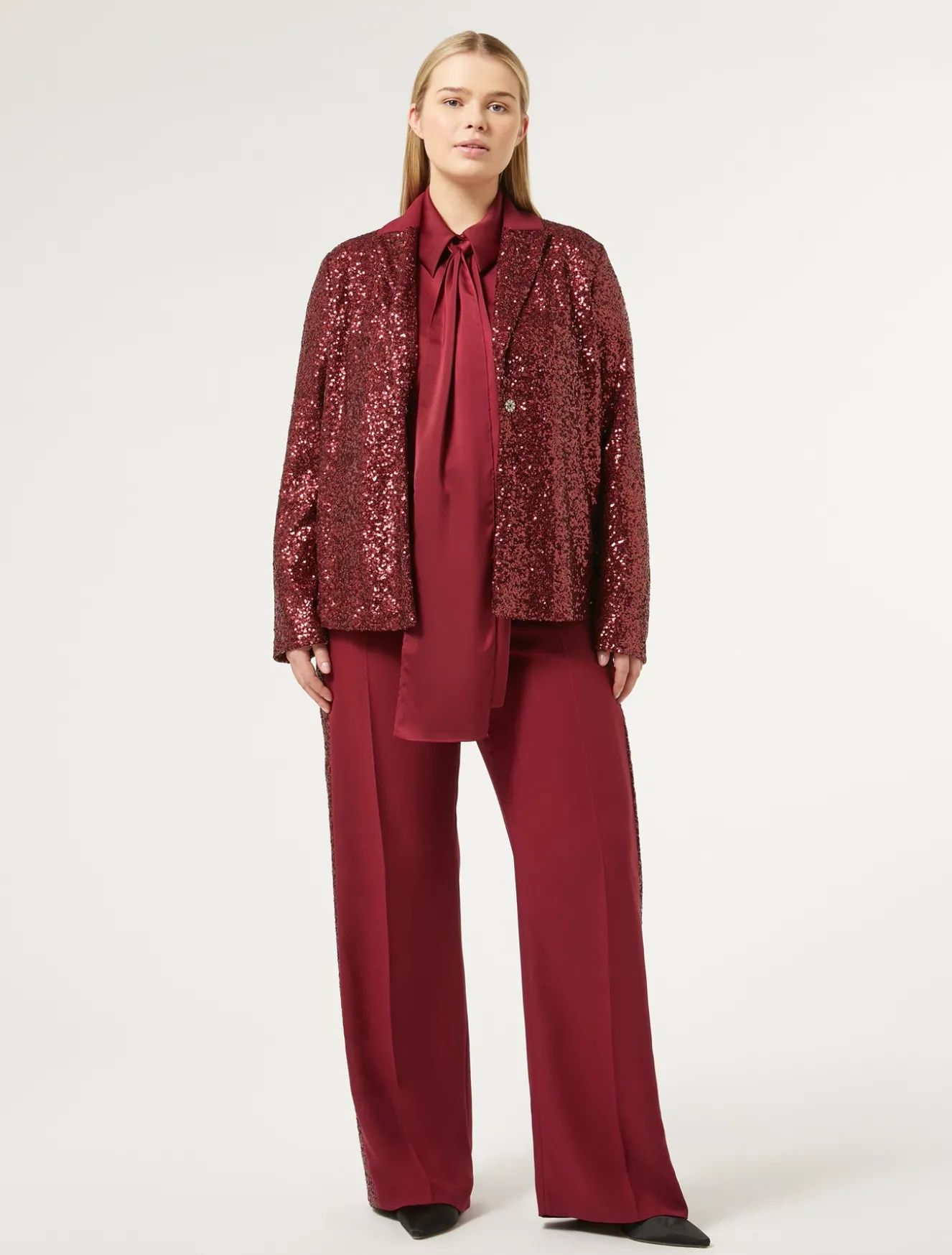 Blazer aus Funktionsgewebe mit Pailletten