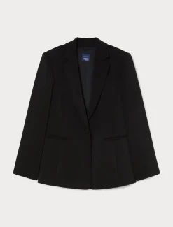 Blazer aus Stretch-Cady