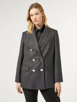 Blazer aus Wolle und Seide