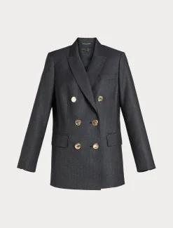 Blazer aus Wolle und Seide