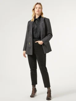 Blazer aus Wolle und Seide