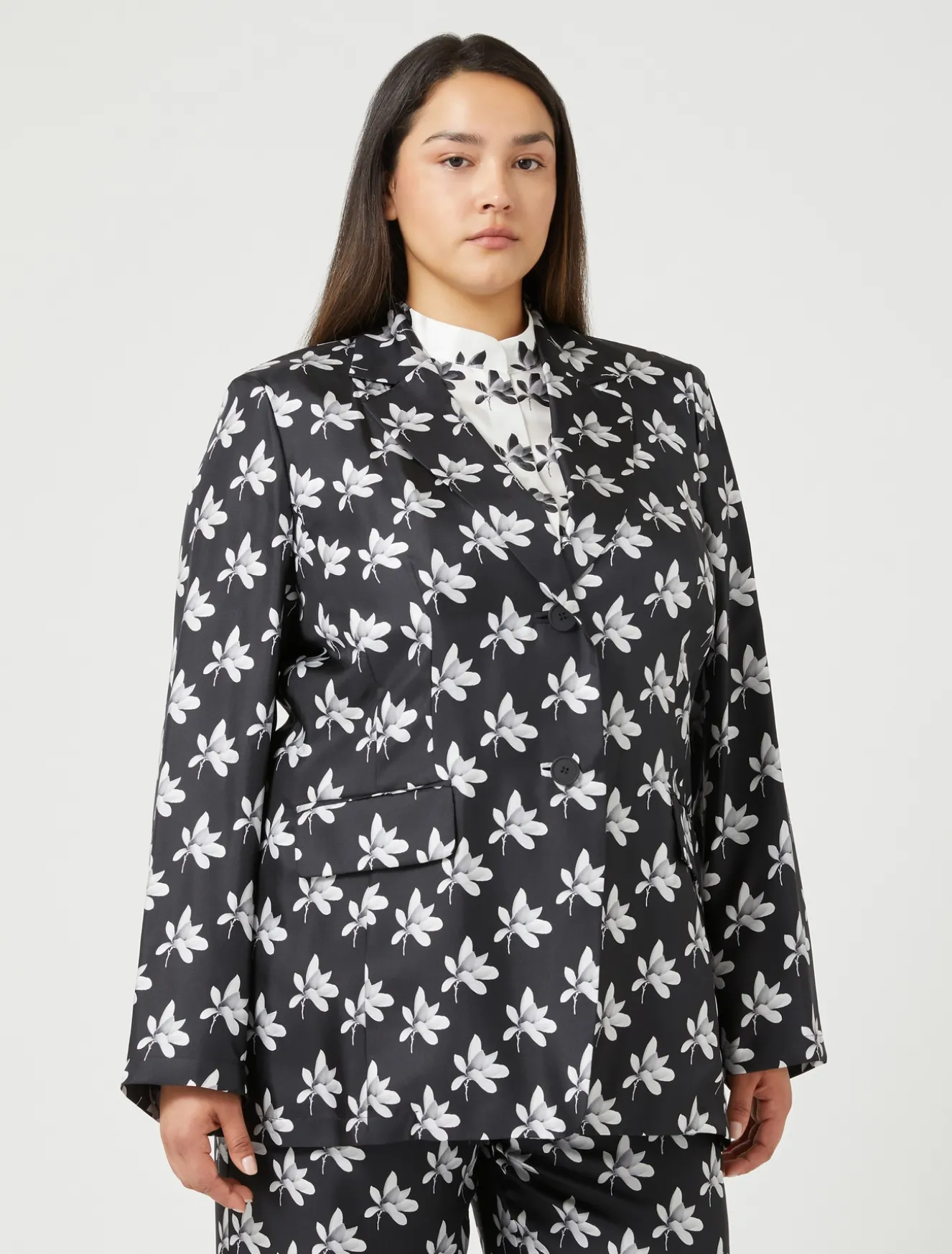 Blazerjacke aus Seidentwill