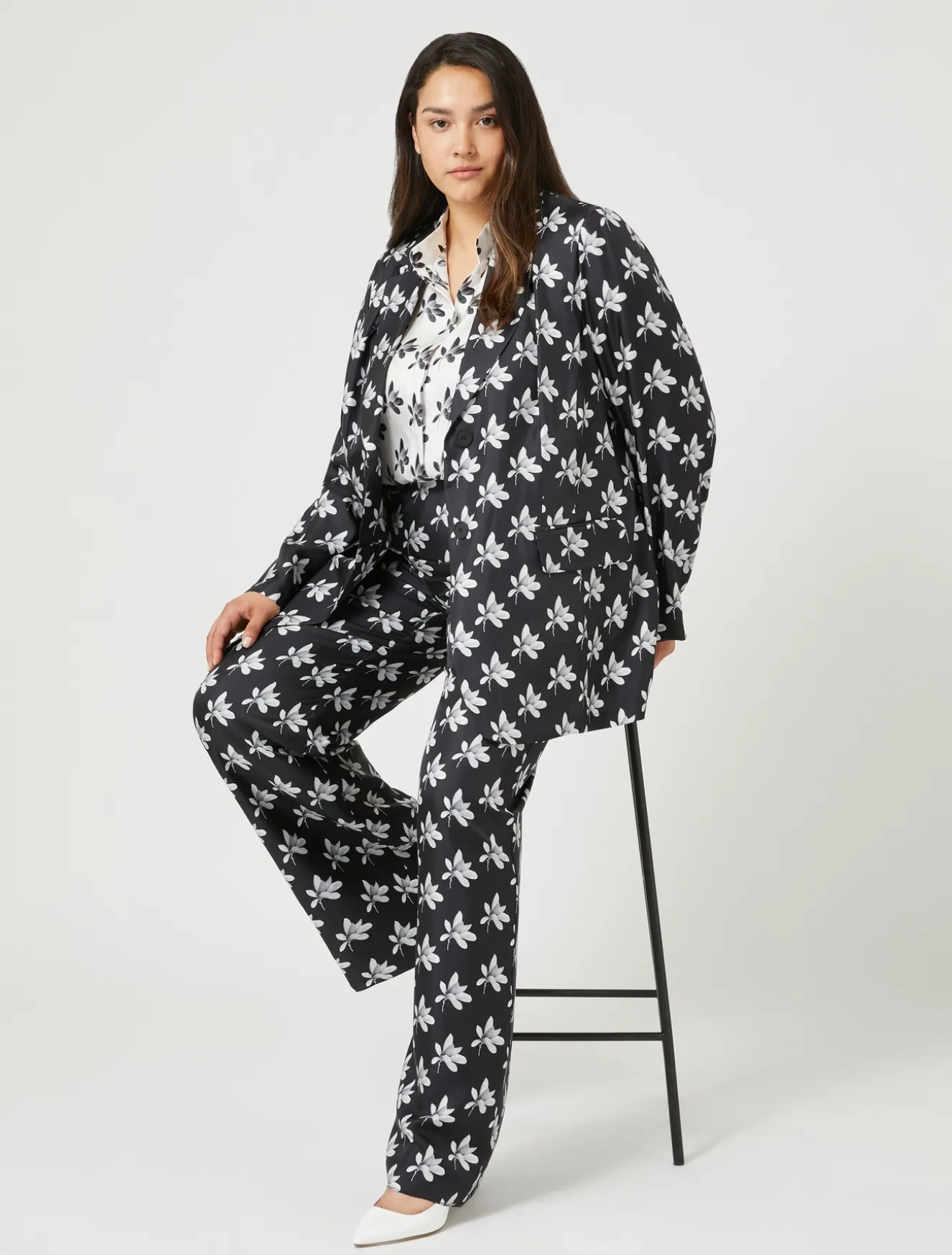 Blazerjacke aus Seidentwill