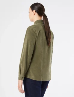 Bluse aus Baumwollsamt