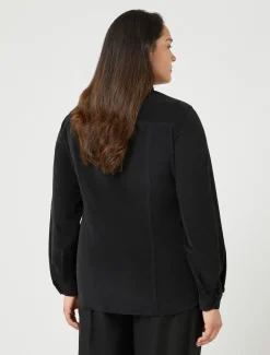 Bluse aus Baumwollsamt