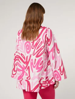 Bluse aus bedrucktem Popeline