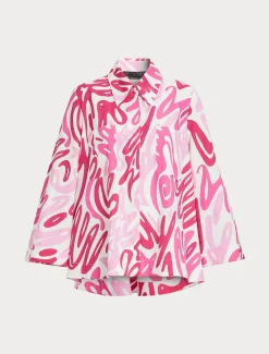 Bluse aus bedrucktem Popeline