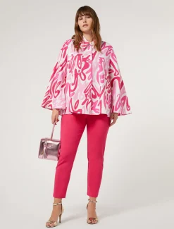 Bluse aus bedrucktem Popeline