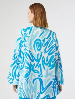 Bluse aus bedrucktem Popeline