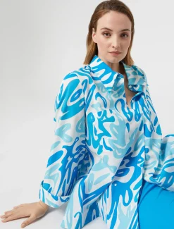 Bluse aus bedrucktem Popeline