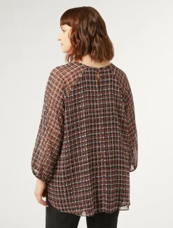 Bluse aus bedruckter Georgette