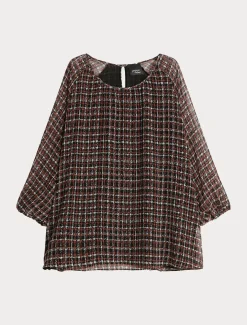 Bluse aus bedruckter Georgette