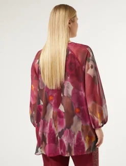 Bluse aus bedruckter Georgette