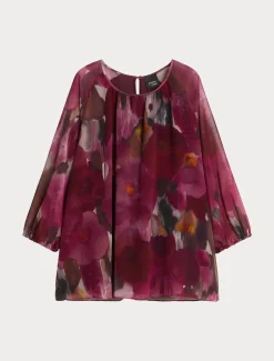 Bluse aus bedruckter Georgette