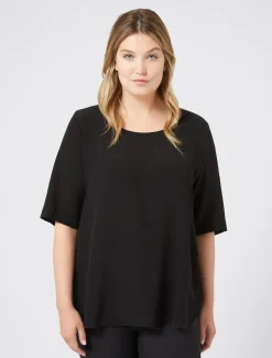 Bluse aus Crêpe-de-Chine-Seide