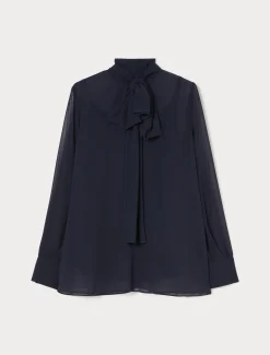 Bluse aus Crêpe-Georgette