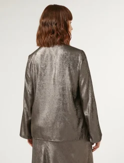 Bluse aus laminiertem Chiffon