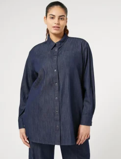 Bluse aus leichtem Denim