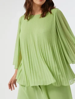 Bluse aus Plissee-Georgette