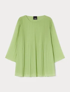 Bluse aus Plissee-Georgette