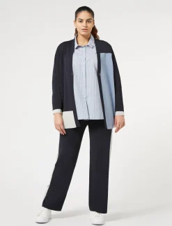 Bluse aus stückgefärbtem Baumwollgemisch