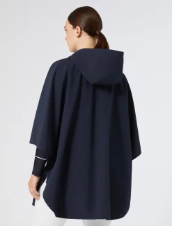 Cape aus Canvas und meliertem Jersey