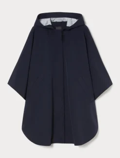 Cape aus Canvas und meliertem Jersey