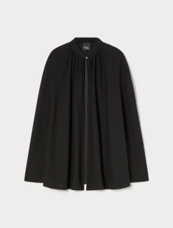 Cape aus Crêpe-Envers-Satin
