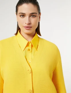 Cardigan aus Baumwollkrepp