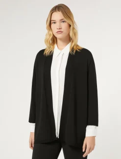 Cardigan aus Crêpe-Viskosestretch