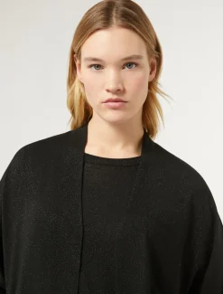Cardigan aus Metallic-Wolle