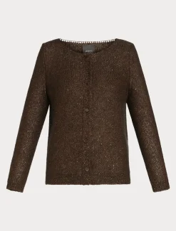 Cardigan aus Mohair und Pailletten