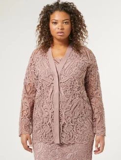 Cardigan aus Strick mit Stickerei