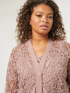 Cardigan aus Strick mit Stickerei