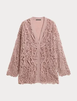 Cardigan aus Strick mit Stickerei