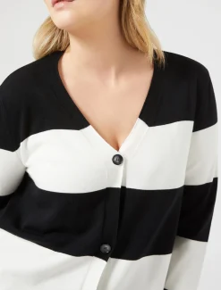 Cardigan aus Viskose mit Stretchanteil