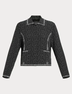 Cardigan aus Viskose-Jacquard