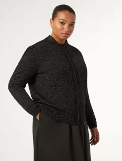 Cardigan aus Wollmischung und Lurex