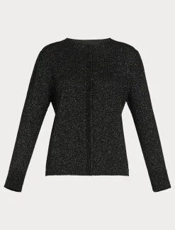 Cardigan aus Wollmischung und Lurex