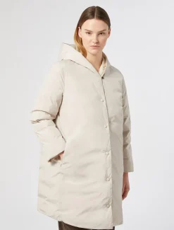 Daunenjacke aus Taft und wasserabweisendem Nyloncanvas