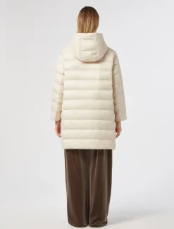 Daunenjacke aus Taft und wasserabweisendem Nyloncanvas