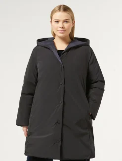 Daunenjacke aus Taft und wasserabweisendem Nyloncanvas