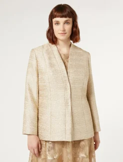 Garngefärbte Jacke mit Lamé