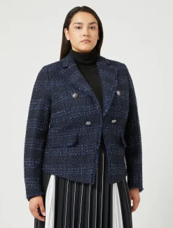Garngefärbter Blazer mit Muster