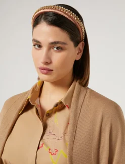 Haarreifen aus besticktem Satin